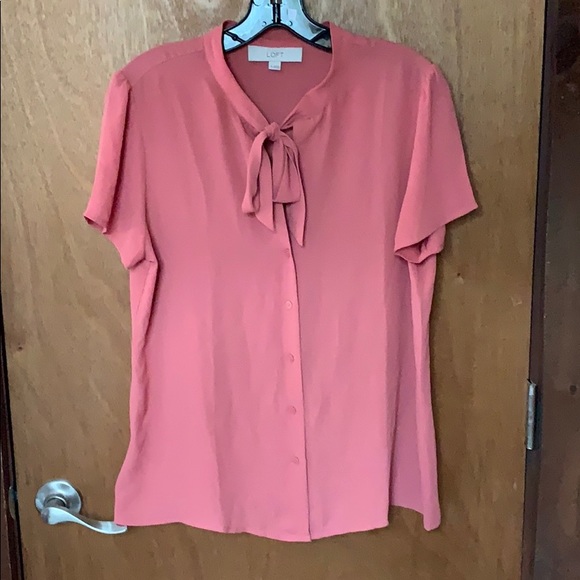 Ann Taylor Loft Salmon-Colored Blouse - Picture 4 of 8